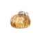 Glitzhome&#xAE; Crackle Glass Short Pumpkin, Amber
